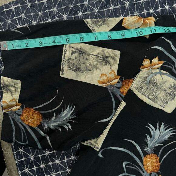 Vintage Men’s Large Silk Hawaiian Button Down Shirt Jamaica Jaxx - Picture 10 of 11